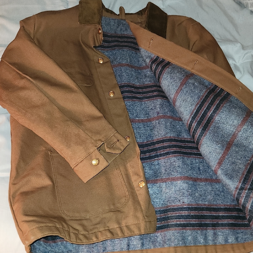Vintage 70's Fleece Lined Work Jacket. Xl. New Old Stock.
